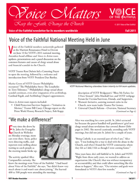 Voice Matters Newsletter Fall 2011
